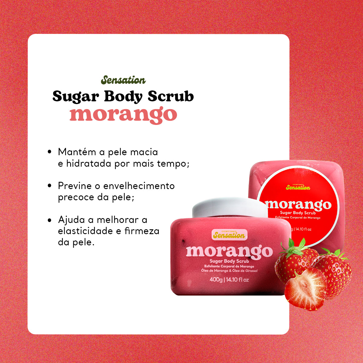 Sugar Body Scrub - Esfoliante Corporal de Morango