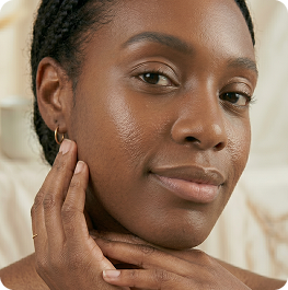 Woman with radiant healthy-looking skin